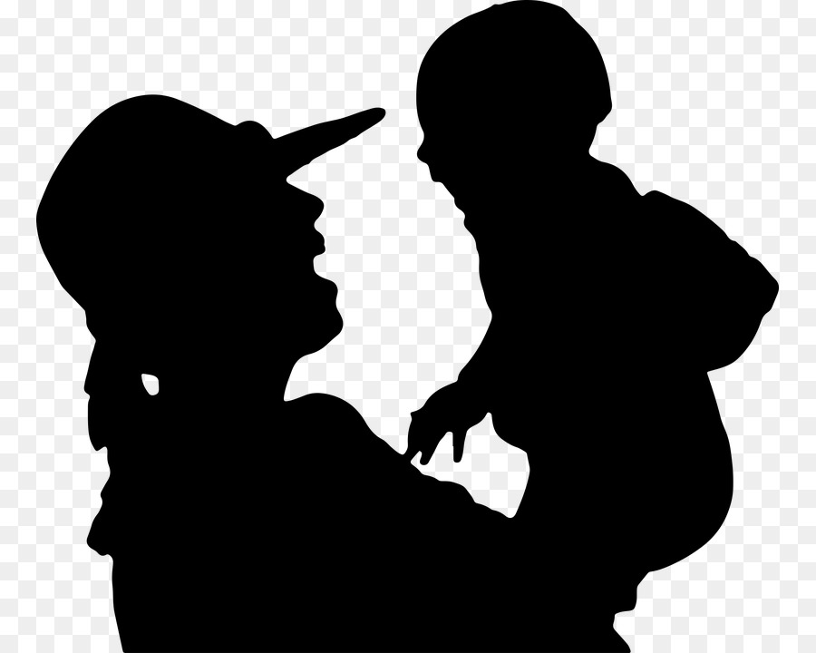 Silhouette De Parent Et D'enfant，Mère PNG