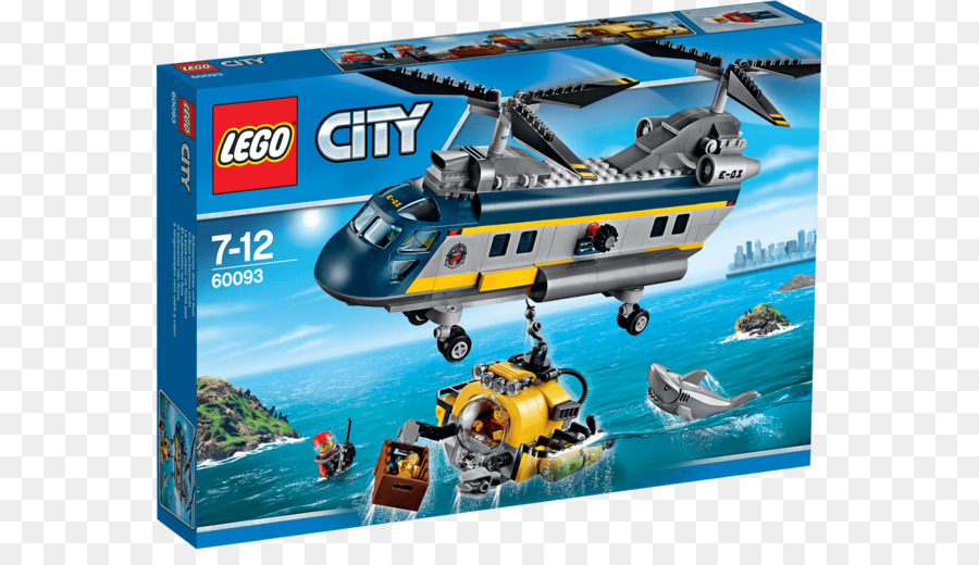 Lego City，Lego 60093 Profond De La Mer En Hélicoptère PNG