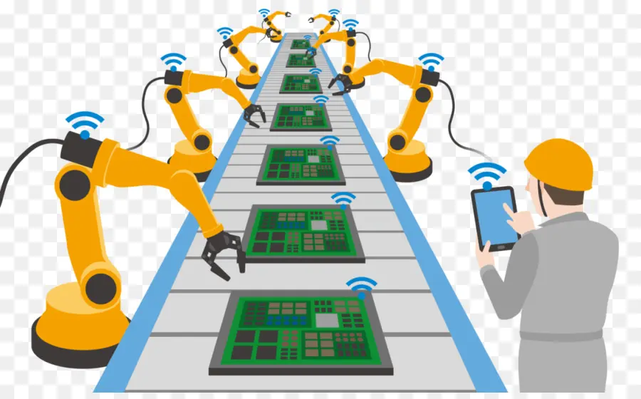 Ligne D'assemblage Robotique，Automation PNG