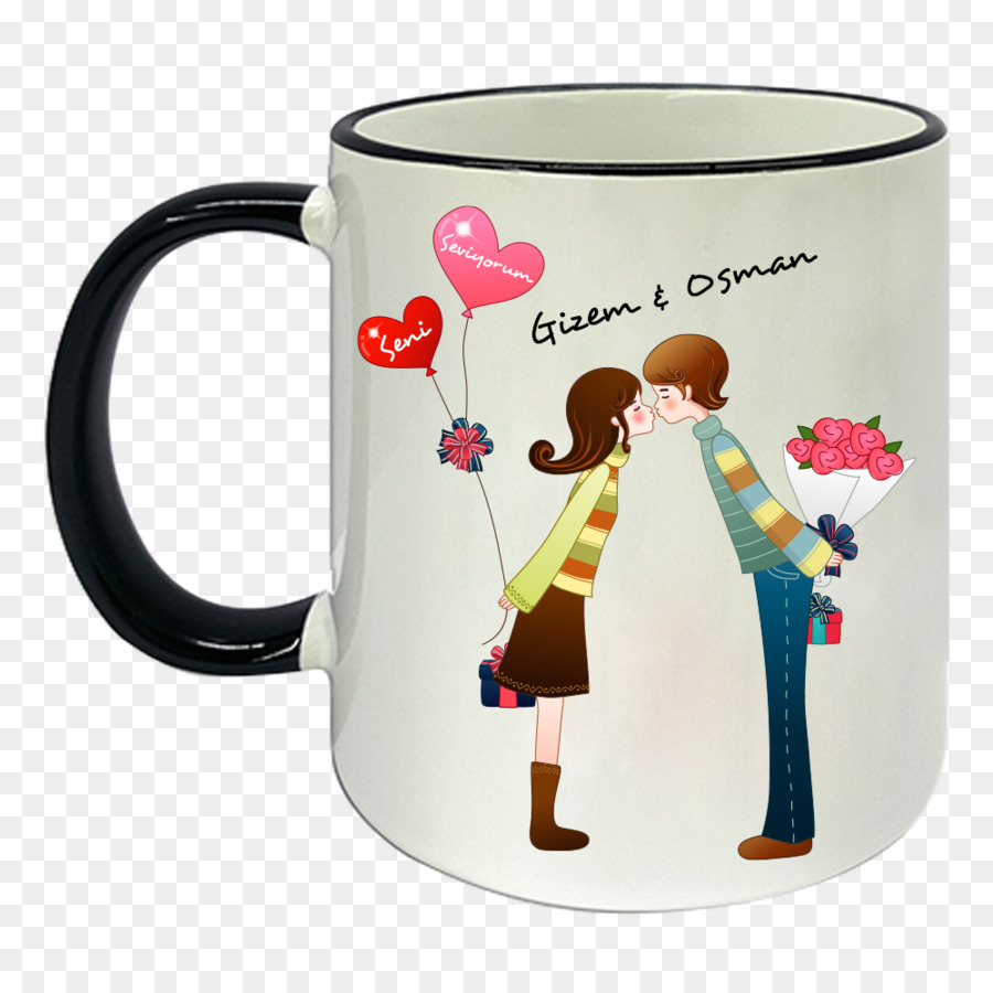 Couple Sur Une Tasse，Tasse PNG