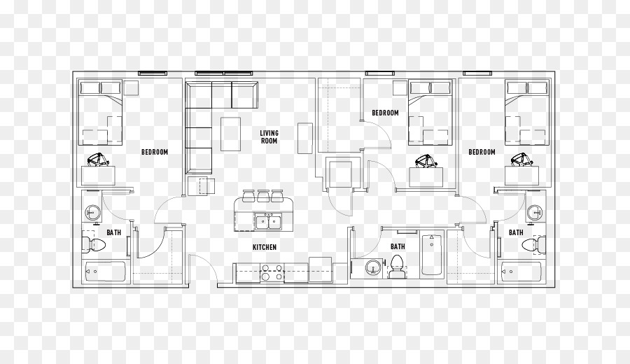 Plan D étage，Callaway House Austin PNG