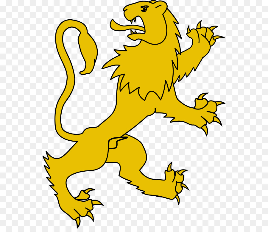 Lion Jaune，Héraldique PNG