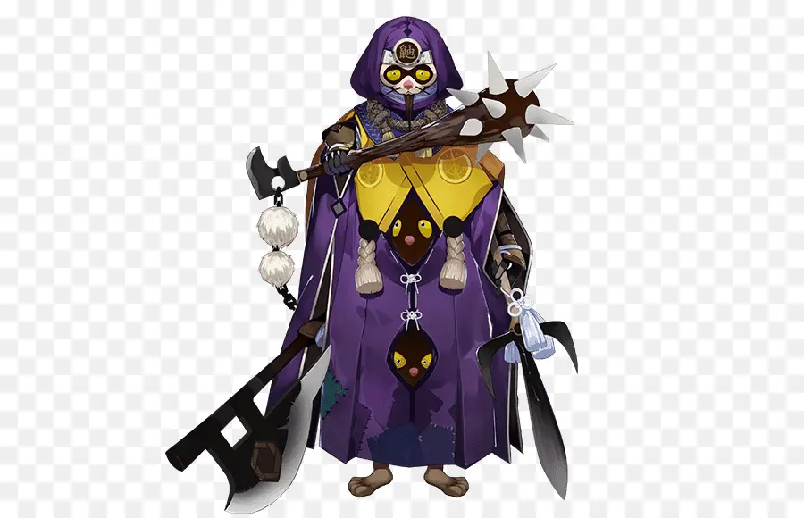 Personnage à Capuche Violet，Arme PNG