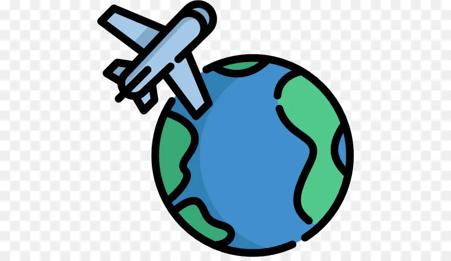 Globe Et Avion，Monde PNG