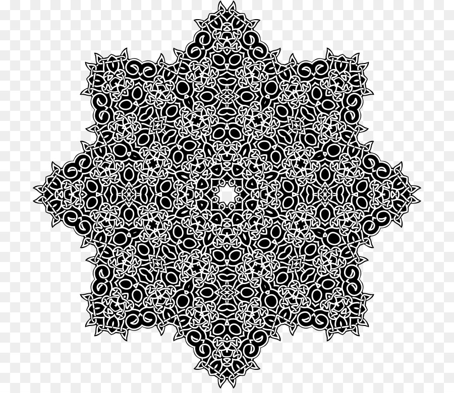 Mandala Noir Et Blanc，Modèle PNG