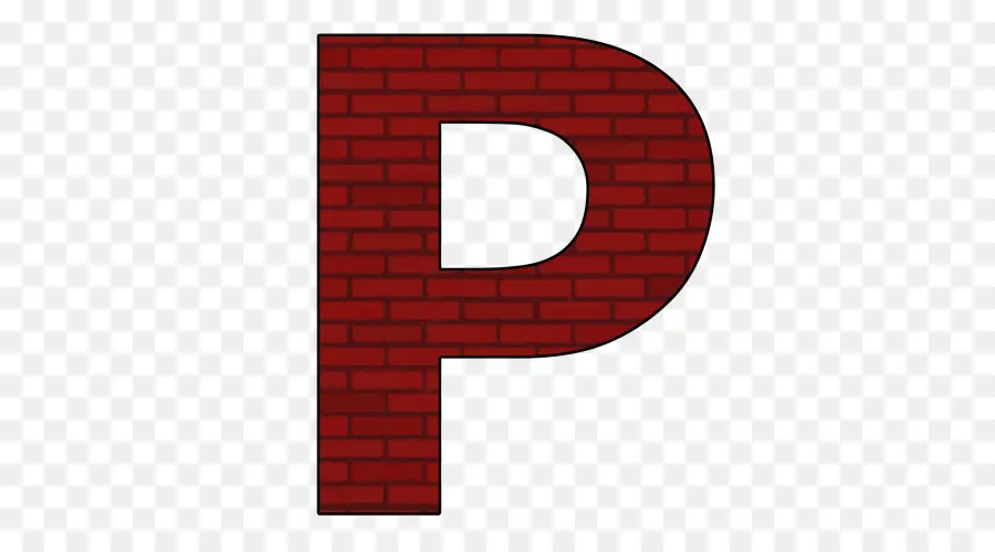 Brique Rouge P，Alphabet PNG