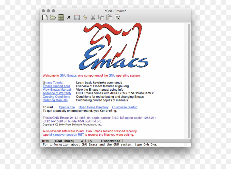 Emacs，Gnu Emacs Manuel PNG