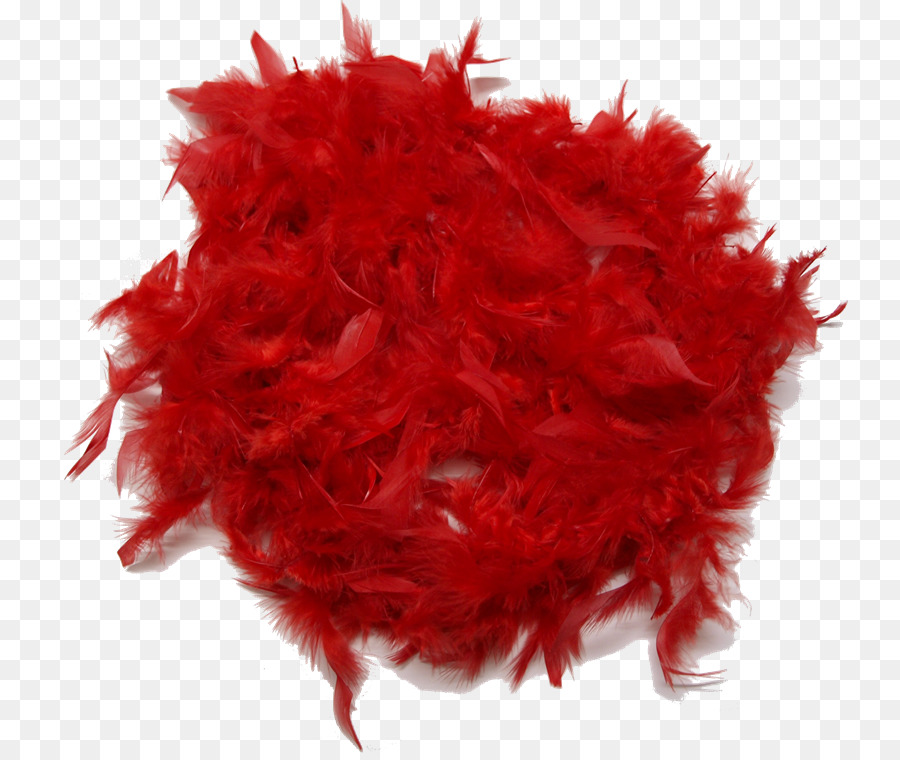 Boa à Plumes Rouges，Duveteux PNG