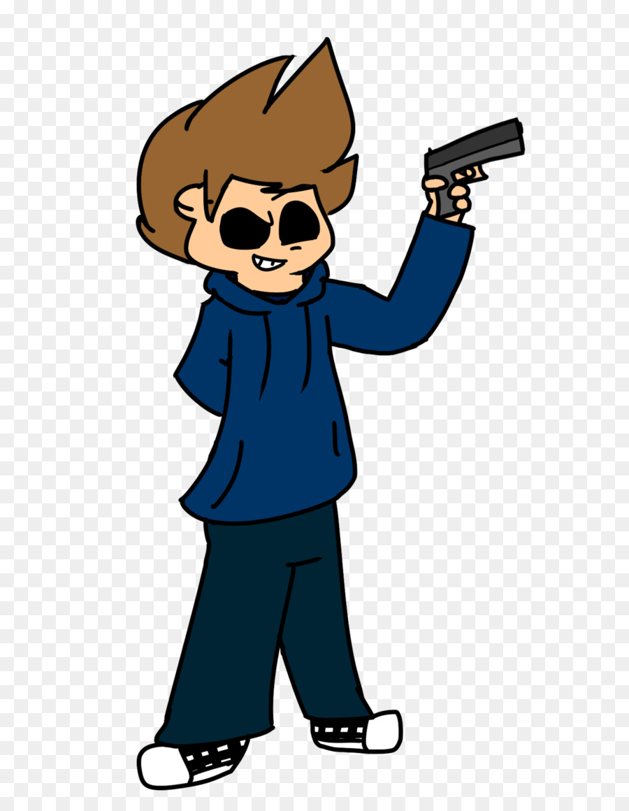 Personnage De Dessin Animé Avec Pistolet，Sweatshirt à Capuche PNG