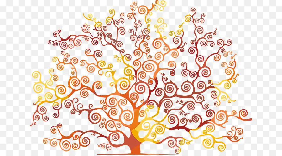 Arbre Coloré，Tourbillons PNG