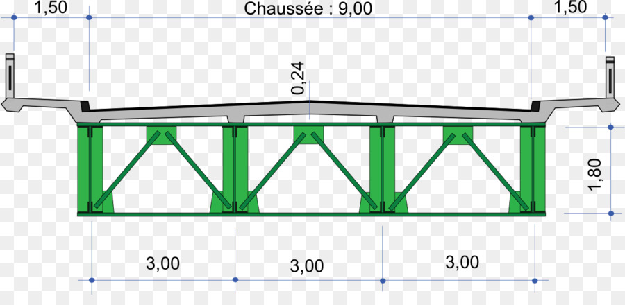 Pont Maréchaljoffre，Pont Mixte Acierbéton PNG