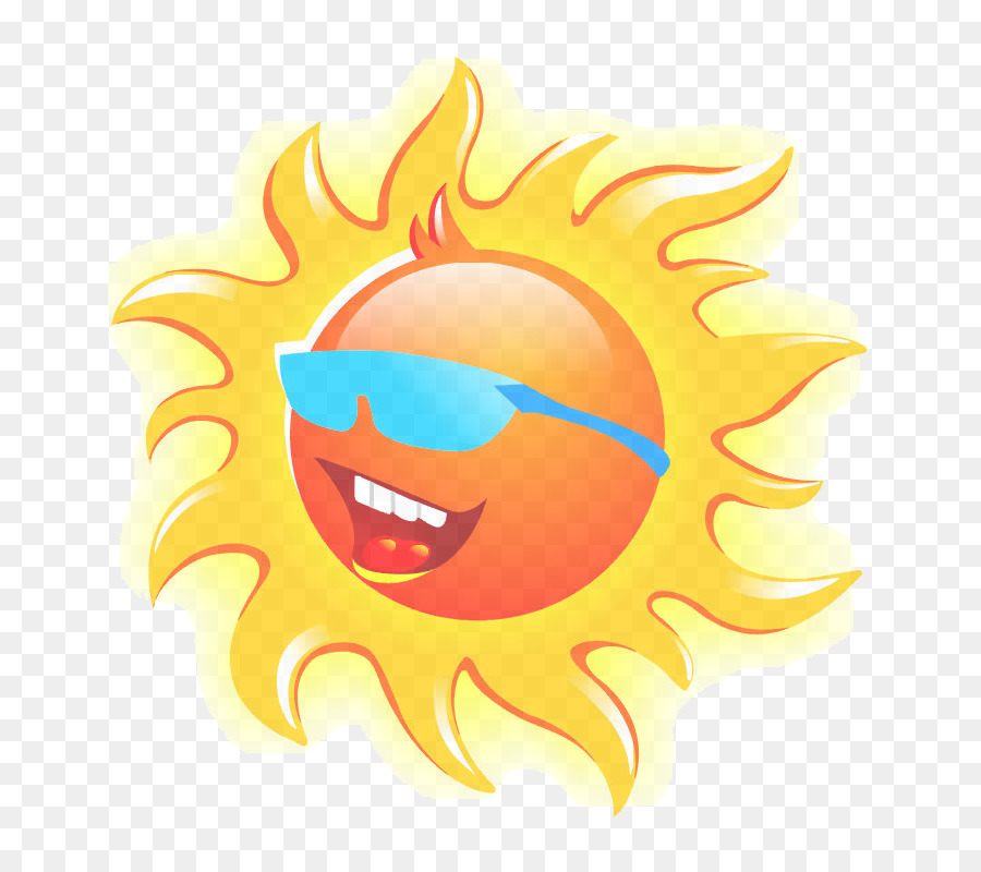 Soleil Avec Des Lunettes De Soleil，Ensoleillé PNG