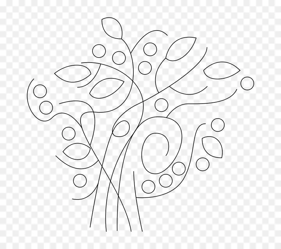 Arbre Abstrait，Dessin Au Trait PNG