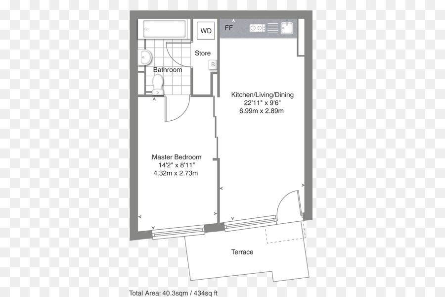 Union Wharf Apartments，Plan D étage PNG
