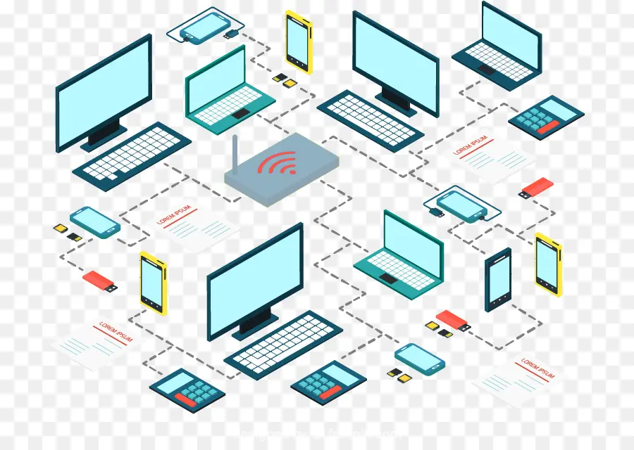 Diagramme De Réseau，Ordinateurs PNG