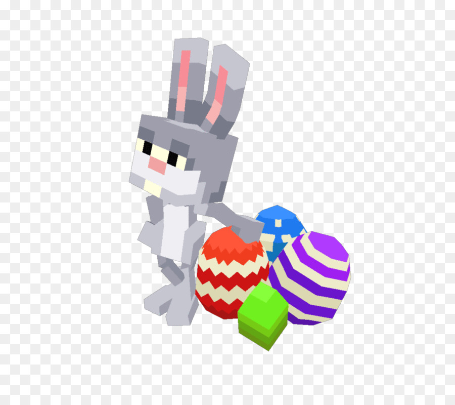 Lapin Pixel，Oeufs De Pâques PNG