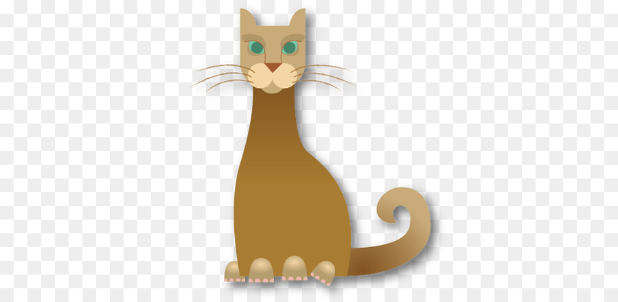 Chat Stylisé，Long Cou PNG