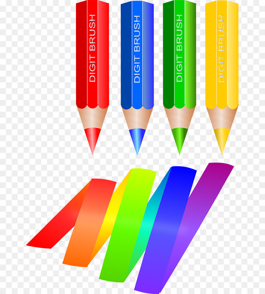 Crayons De Couleur，Papeterie PNG