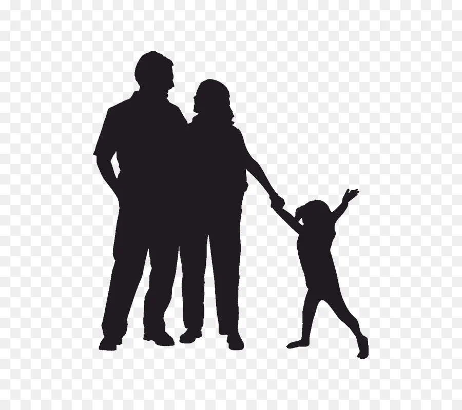 Famille Silhouette，Parents PNG