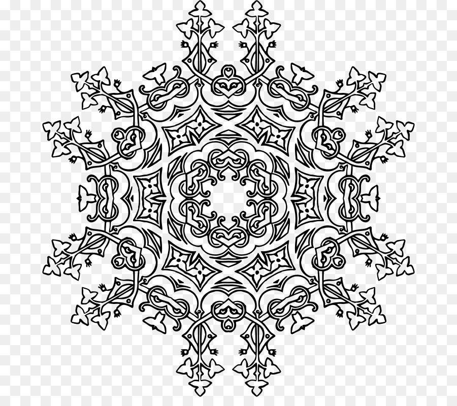 Mandala Noir，Modèle PNG