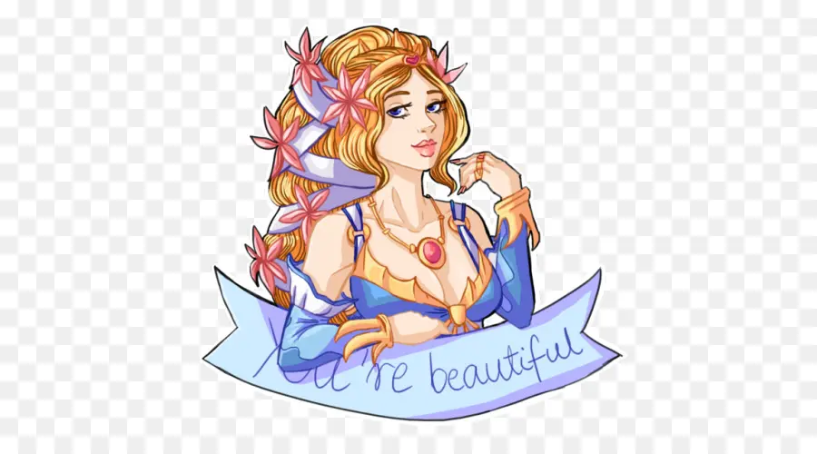 Belle Femme，Fleurs PNG