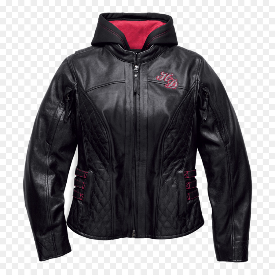 Veste En Cuir Noire，Harley Davidson PNG