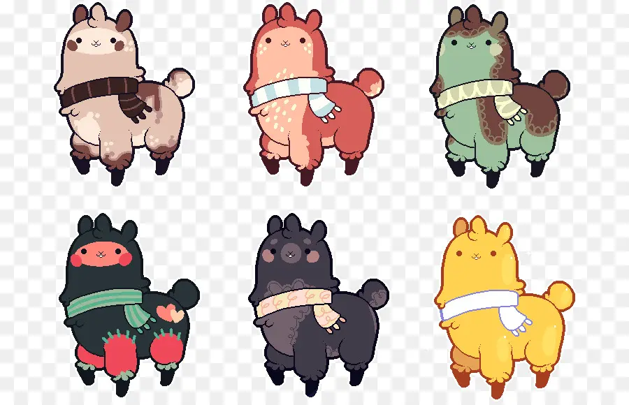 Lamas Mignons，Foulards PNG