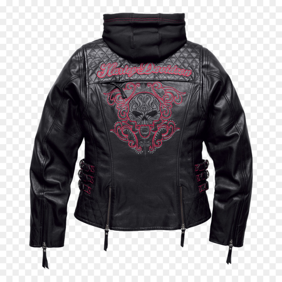 Veste En Cuir Noire，Harley Davidson PNG