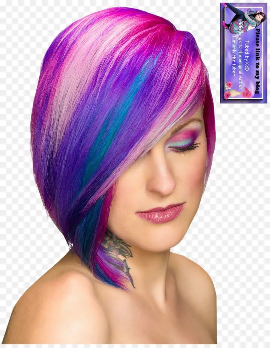 Coiffure Colorée，Cheveux PNG