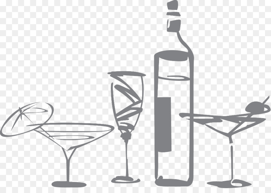 Bouteille Et Cocktail，Alcool PNG