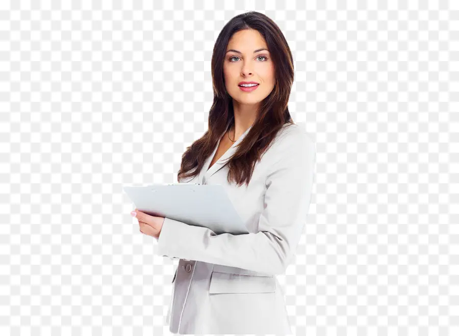 Femme Avec Presse Papiers，Entreprise PNG