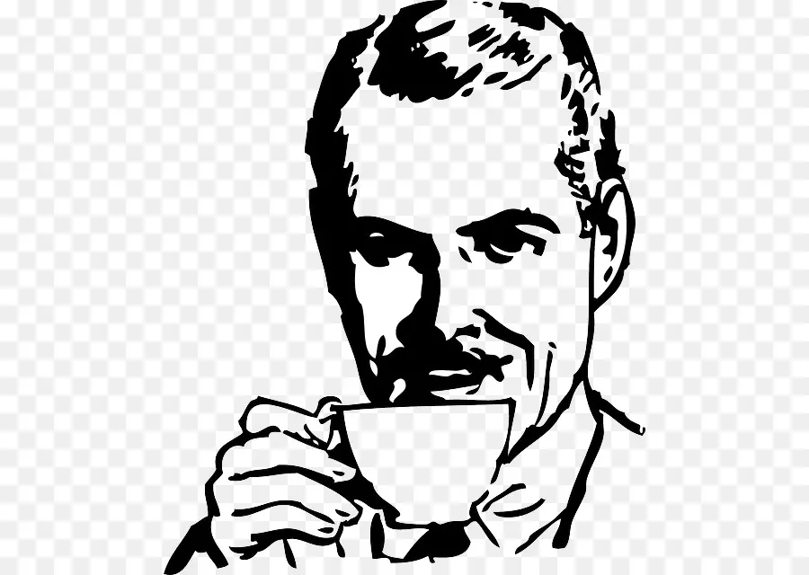 Homme Avec Une Tasse，Boisson PNG