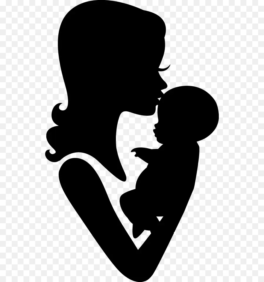 Silhouette De Mère Et De Bébé，Mère PNG