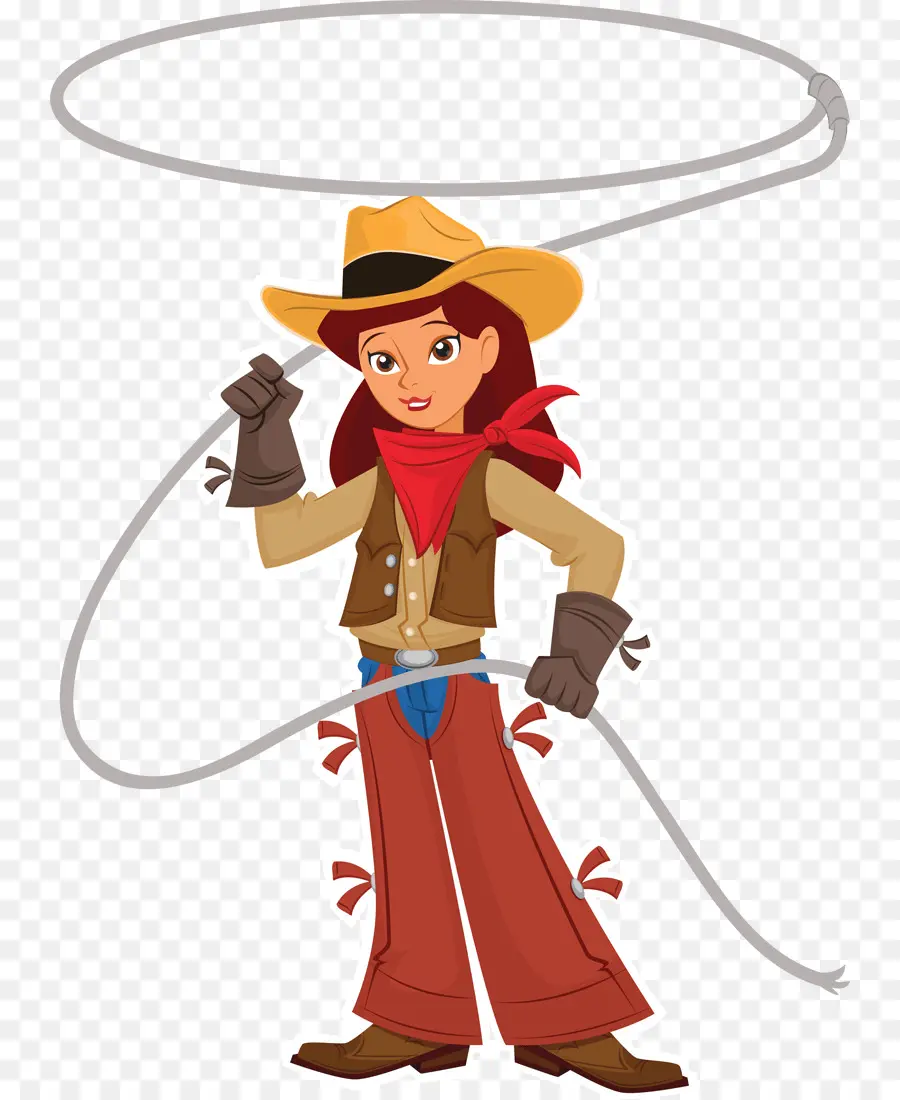 Cow Girl，Lasso PNG