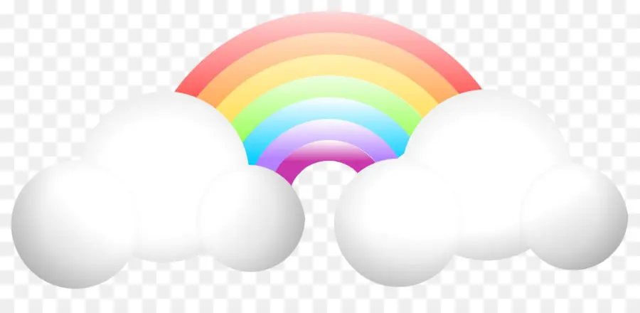 Arc En Ciel Et Nuages，Arc En Ciel PNG