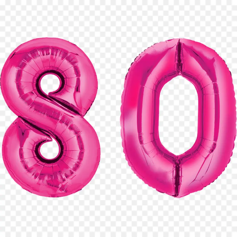 Ballons Roses，Numéro 80 PNG