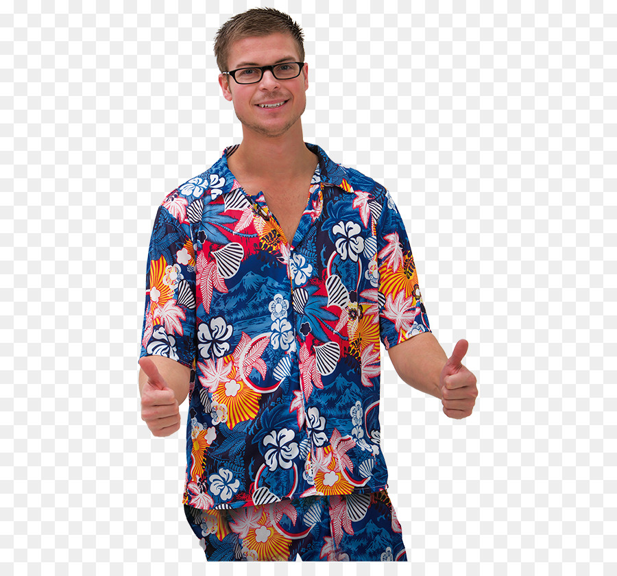 Homme En Chemise Hawaïenne，Lunettes PNG