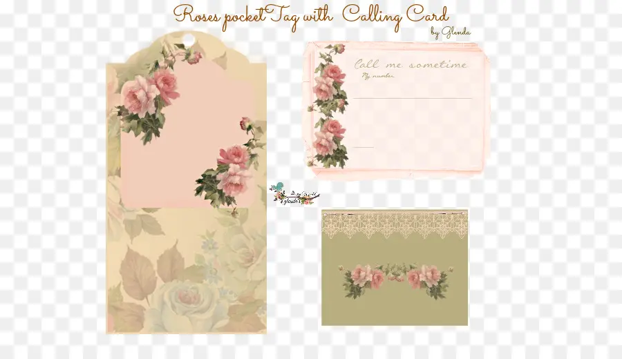 Cartes Florales，Roses PNG