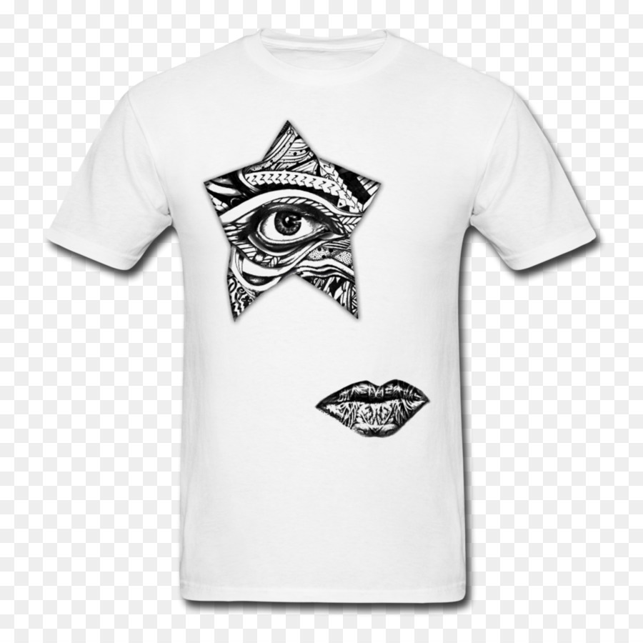 T Shirt Avec Oeil Et Lèvres，Mode PNG