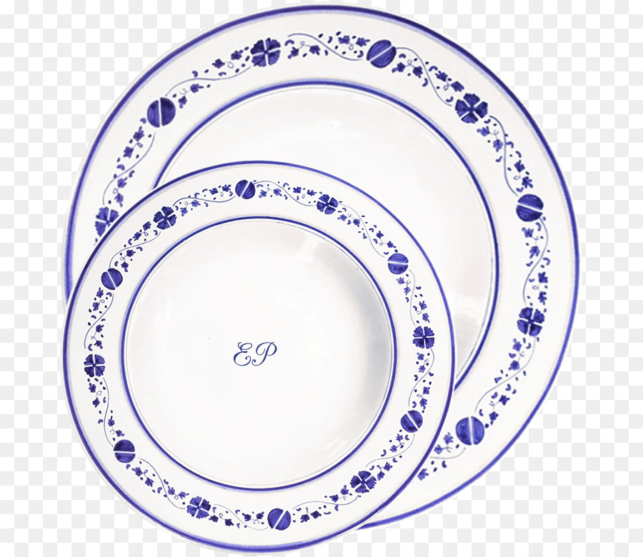 Assiettes à Motifs Bleus，Assiettes PNG