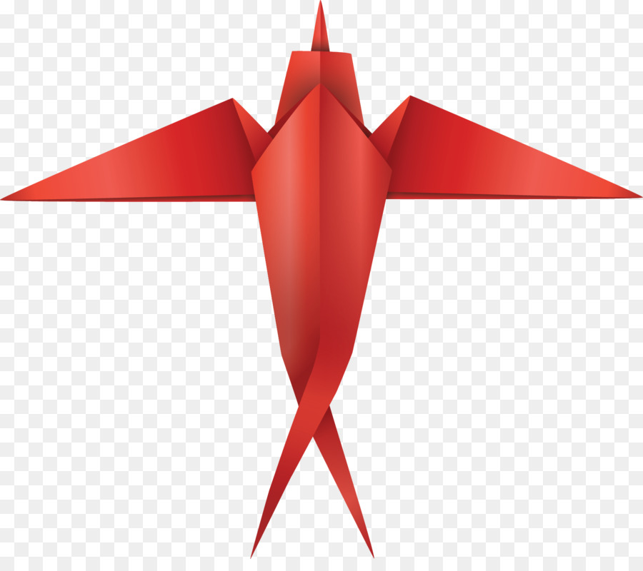 Oiseau Origami Rouge，Papier PNG