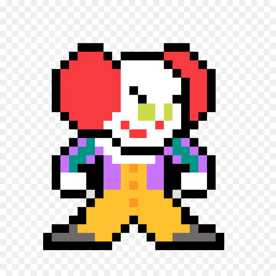 Clown Pixelisé，Clown PNG