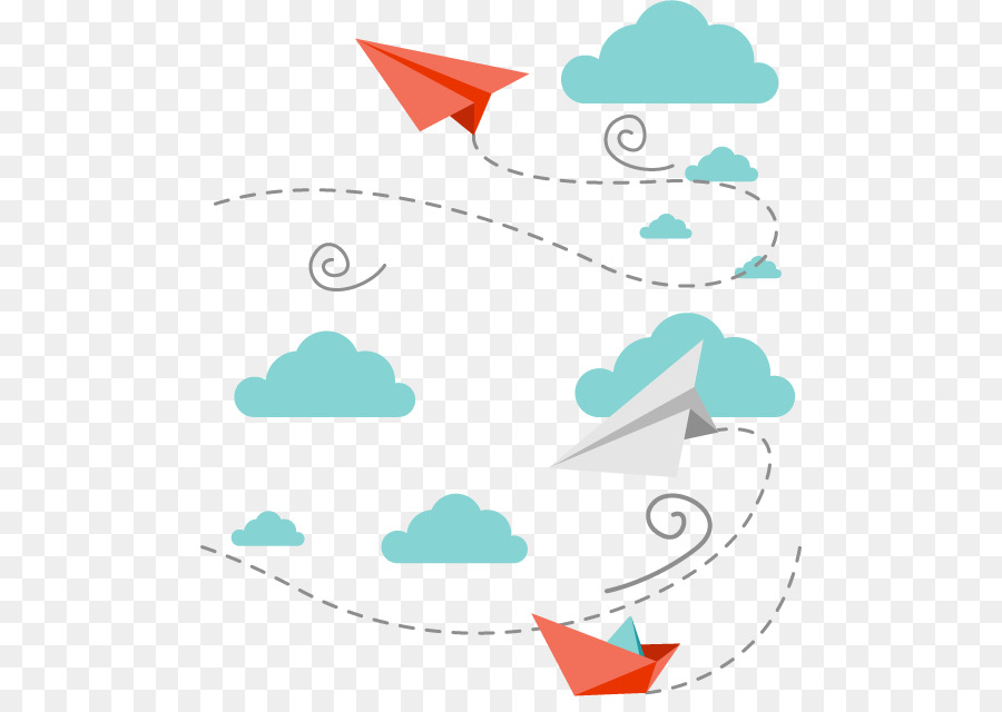 Avions En Papier，Nuages PNG