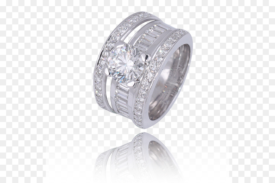 Bague En Argent，Diamant PNG