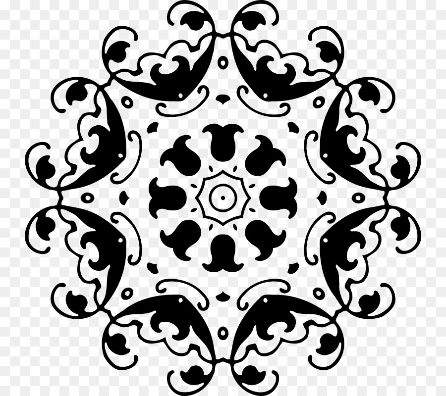 Mandalas，Noir PNG