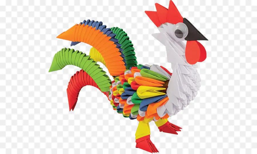 Coq En Origami，Papier PNG