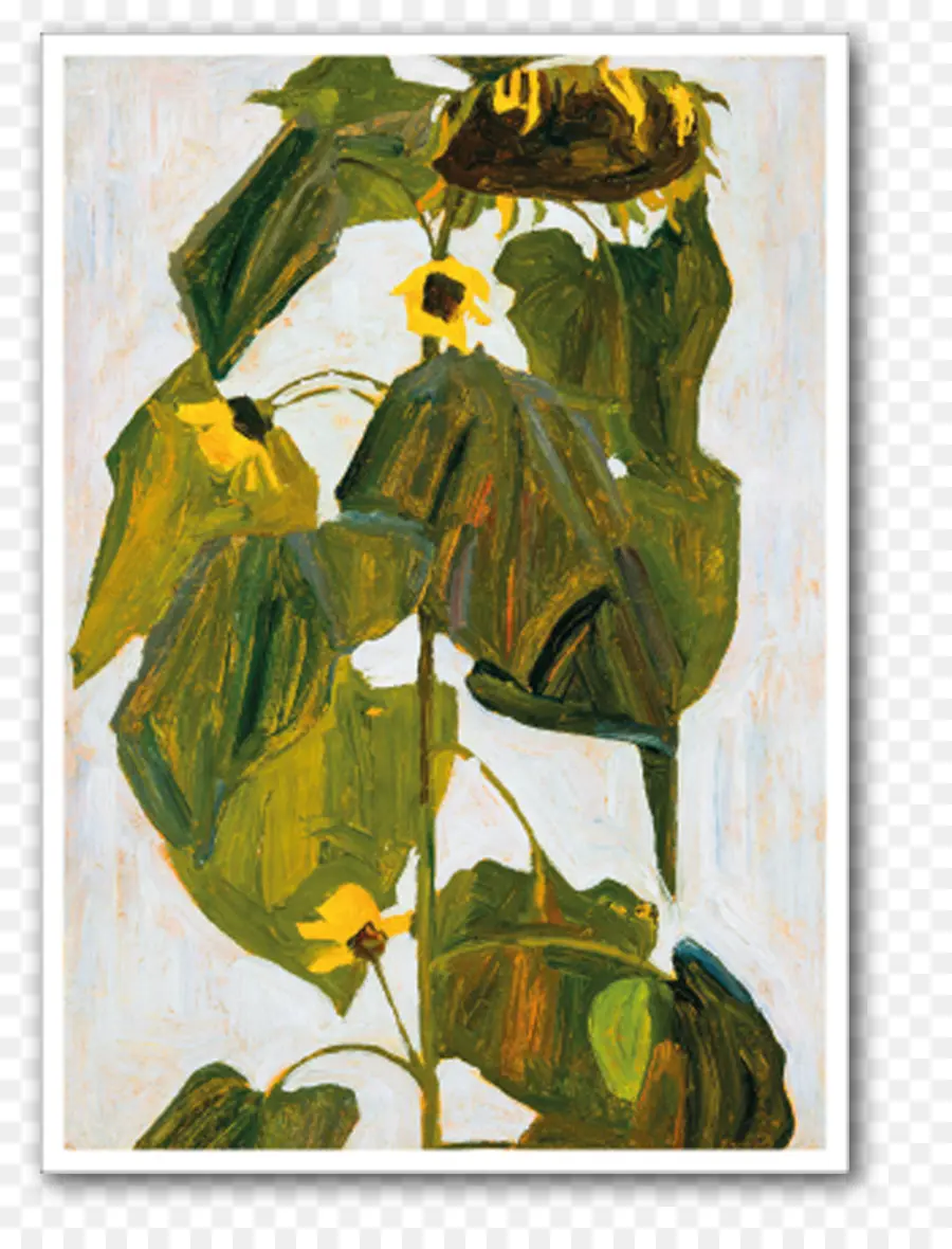 Peinture De Tournesol，Toile PNG