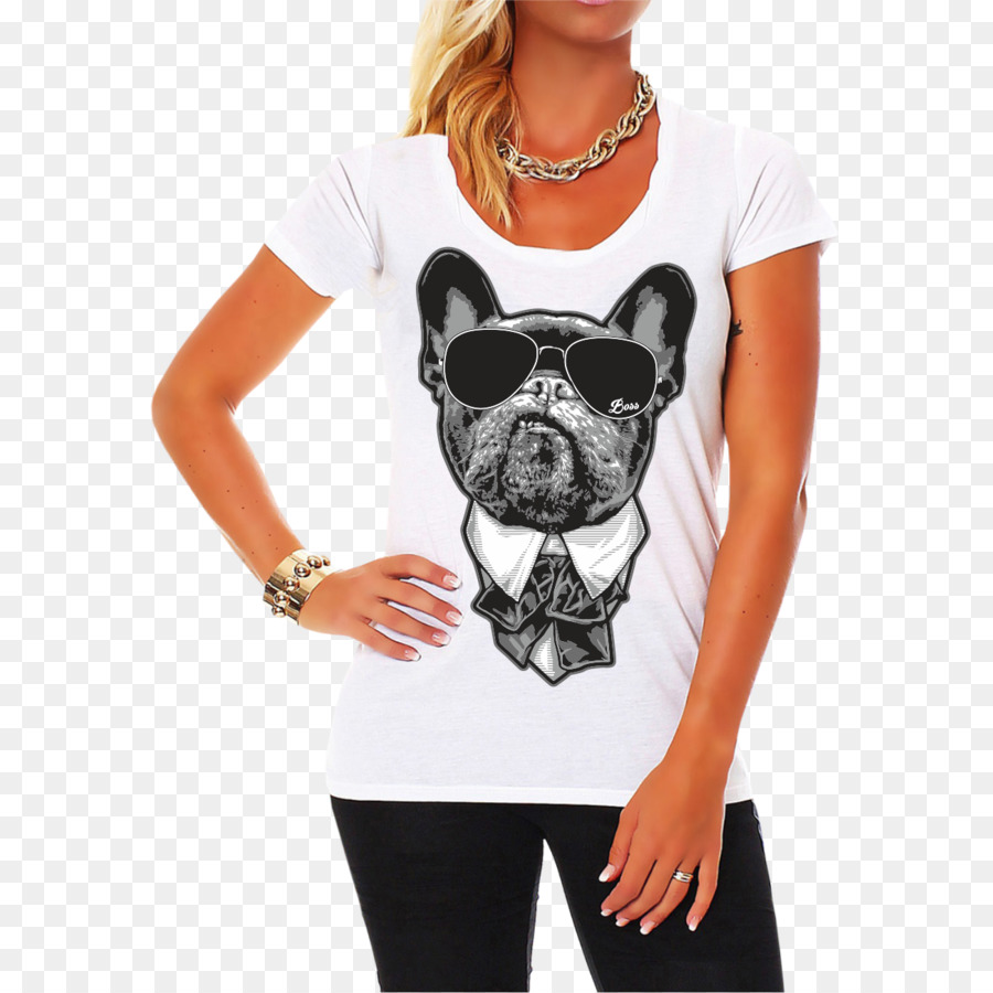 Femme En T Shirt Pour Chien，Mode PNG