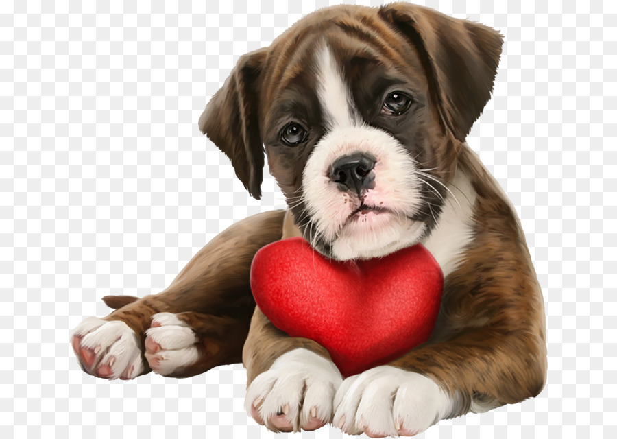 Chiot Avec Coeur，Chien PNG