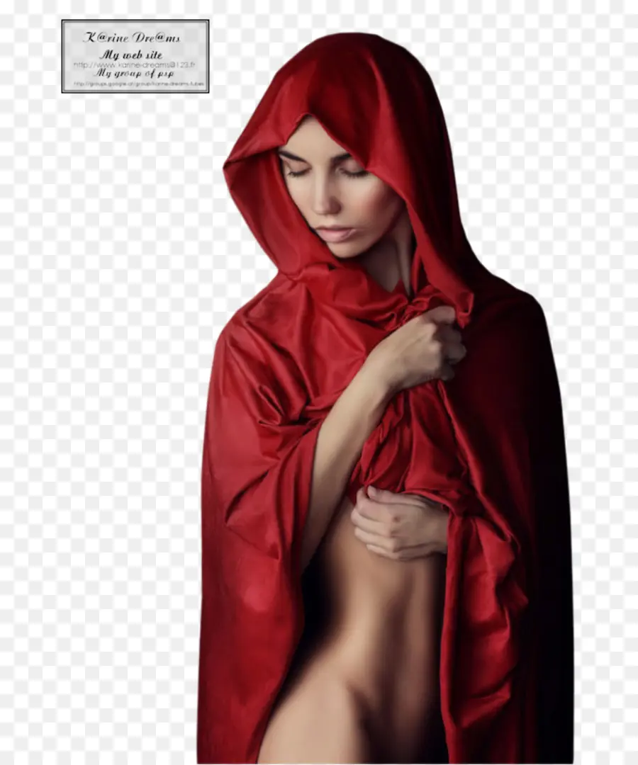 Femme Au Manteau Rouge，Manteau PNG